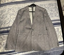 NEW EXPRESS 298 Grey EXTRA SLIM MODERN TECH SUIT JACKET Size M