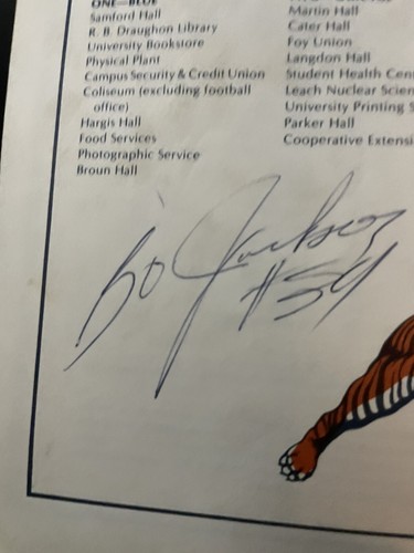 Bo Jackson Autograph X2 1983 Auburn University A-Day Game Program Pat Dye - Picture 8 of 10