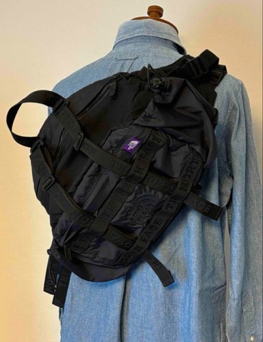 THE NORTH FACE PURPLE LABEL men's nanamica Lumbar Pack Waist Bag Black NEW - Picture 5 of 10