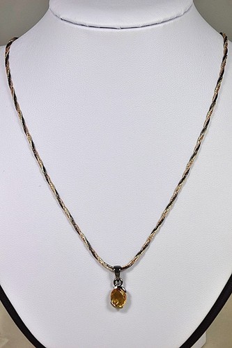 Champagner-Quarz Anhänger Silber Rosé Kette Collier Schmuck Halskette Heilstein  - Bild 1 von 3