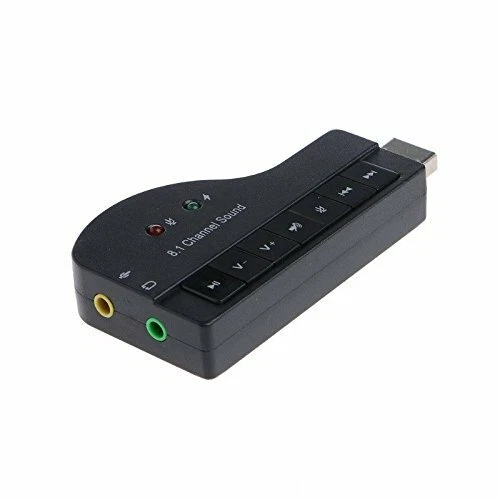 8.1 Channel USB External 3D Audio Sound Card Adapter For PC Laptop Headphone MIC - Image 4 of 4