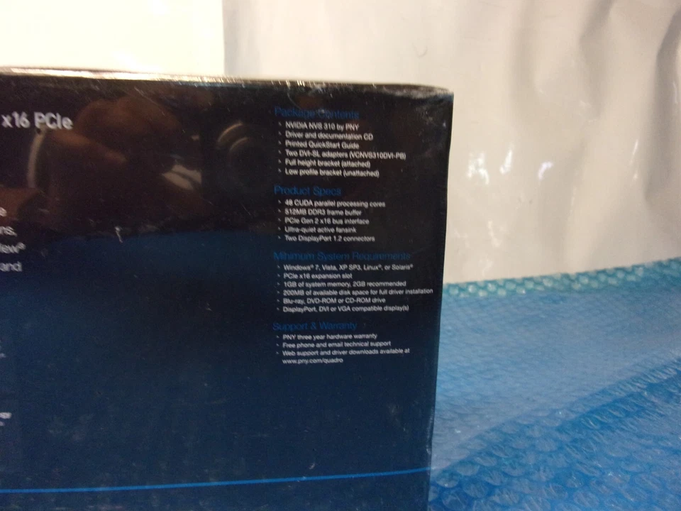 PNY NVIDIA Quadro VCNVS310DVI-PB 512MB DDR3 SDRAM Graphic Card - Image 4 of 4