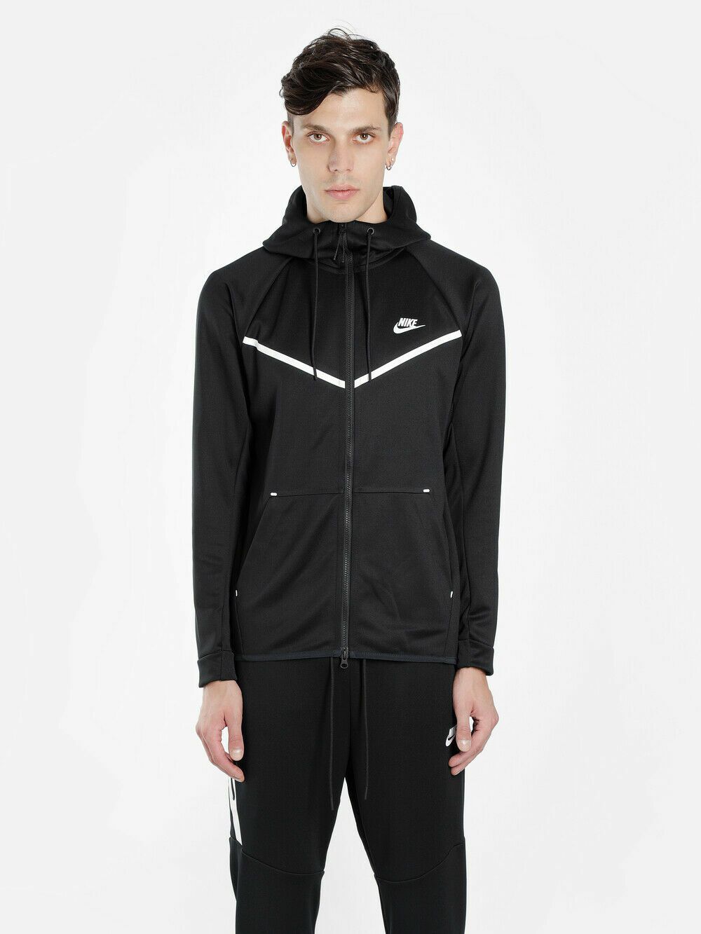 Nike Tech Icon Zip Hoodie - Sizes M/L/XL/2XL - Black/White - AQ0823 010 |  eBay