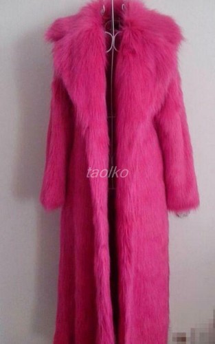 Herren Reverskragen mittellang Kunstfuchsfell Winterbekleidung Parka Bühne Okzident Mantel - Bild 6 von 19