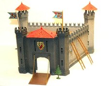 Vintage TIBIDABO Castle Torino ITALY with ladders and Box  for Swoppet Knights 