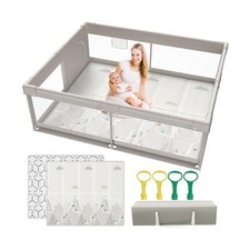 Baby Playpen with Mat, 71  59inch Playpen for Babies and Toddlers, Extra Lar...