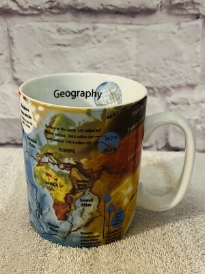 Konitz Geography Knowledge Mug English Mug Coffee Cup Porcelain Hard To Find