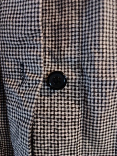 Crazy Horse Black And White Plaid Women Short Sleeve Button Up - Picture 6 of 9