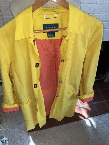 90’s Lauren Ralph Lauren Women’s Yellow Raincoat Plaid Lining Y2K Nwot - Bild 7 von 12