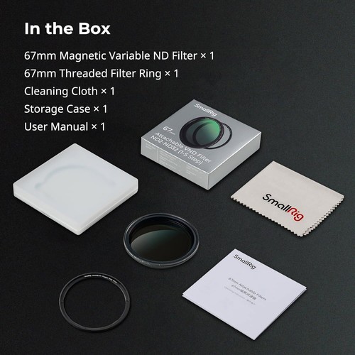 Filtro VND Accesible SmallRig Magnético Variable ND2-ND32 (67mm, 1 a 5 Paradas) - Imagen 7 de 8