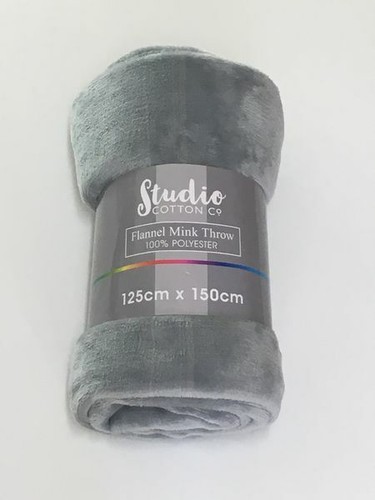 STUDIO COTTON Soft Flannel Mink Throw Fleece Blanket - Picture 10 of 53