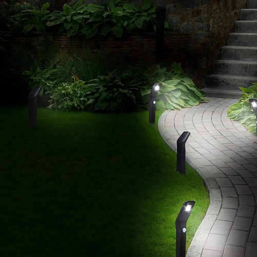 Morvat LED Motion Sensor Outdoor Landscape Pathway Solar Lights, 4 pack - Picture 6 of 9