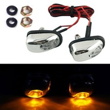 2pcs Universal Yellow Led Light Windshield Washer Wiper Jet Water Spray Nozzle