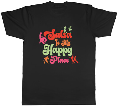 Salsa is my Happy Place Herren T-Shirt Salsa Tanzen Musik Tanz Kubanisch Tee Geschenk