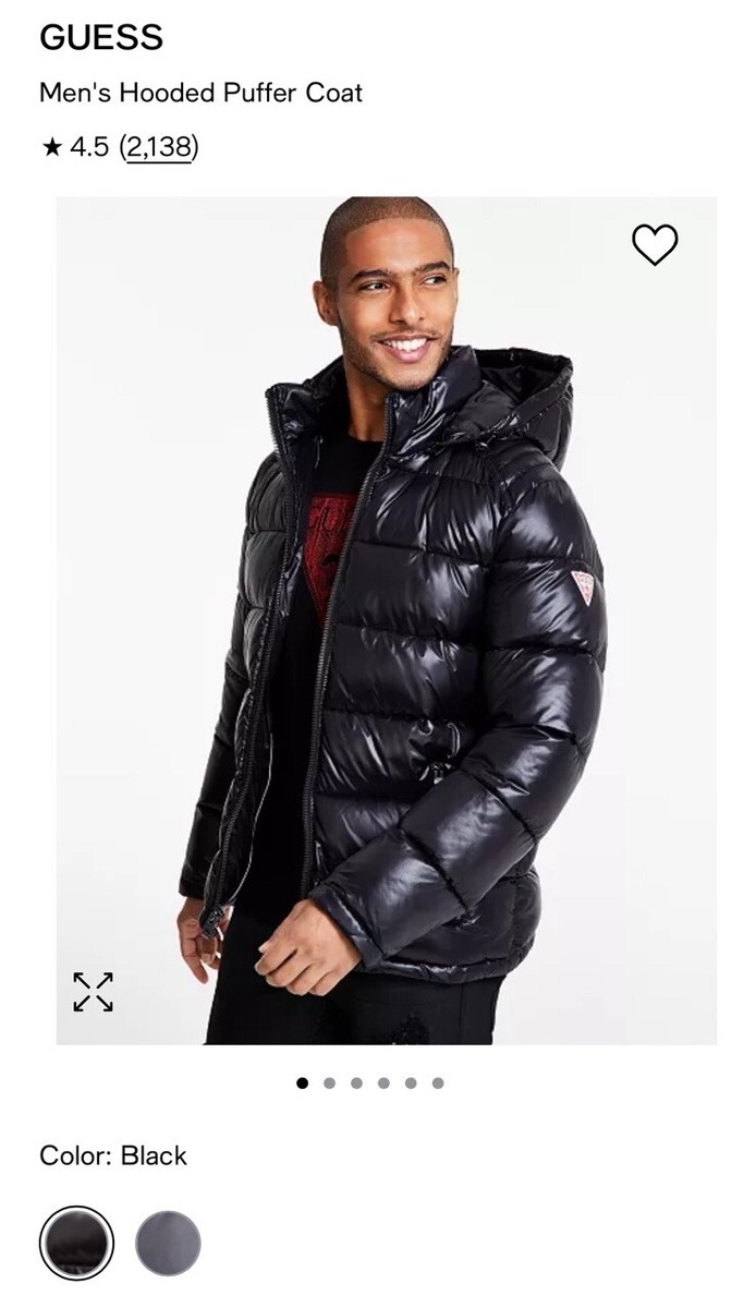 Guess Hooded Puffer Coat New Size L 🇻🇳 | eBay
