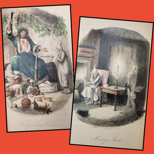 Charles Dickens Christmas Books ~ Five Volumes, 1844-48 ~ Bound by Warsfold - Picture 15 of 24