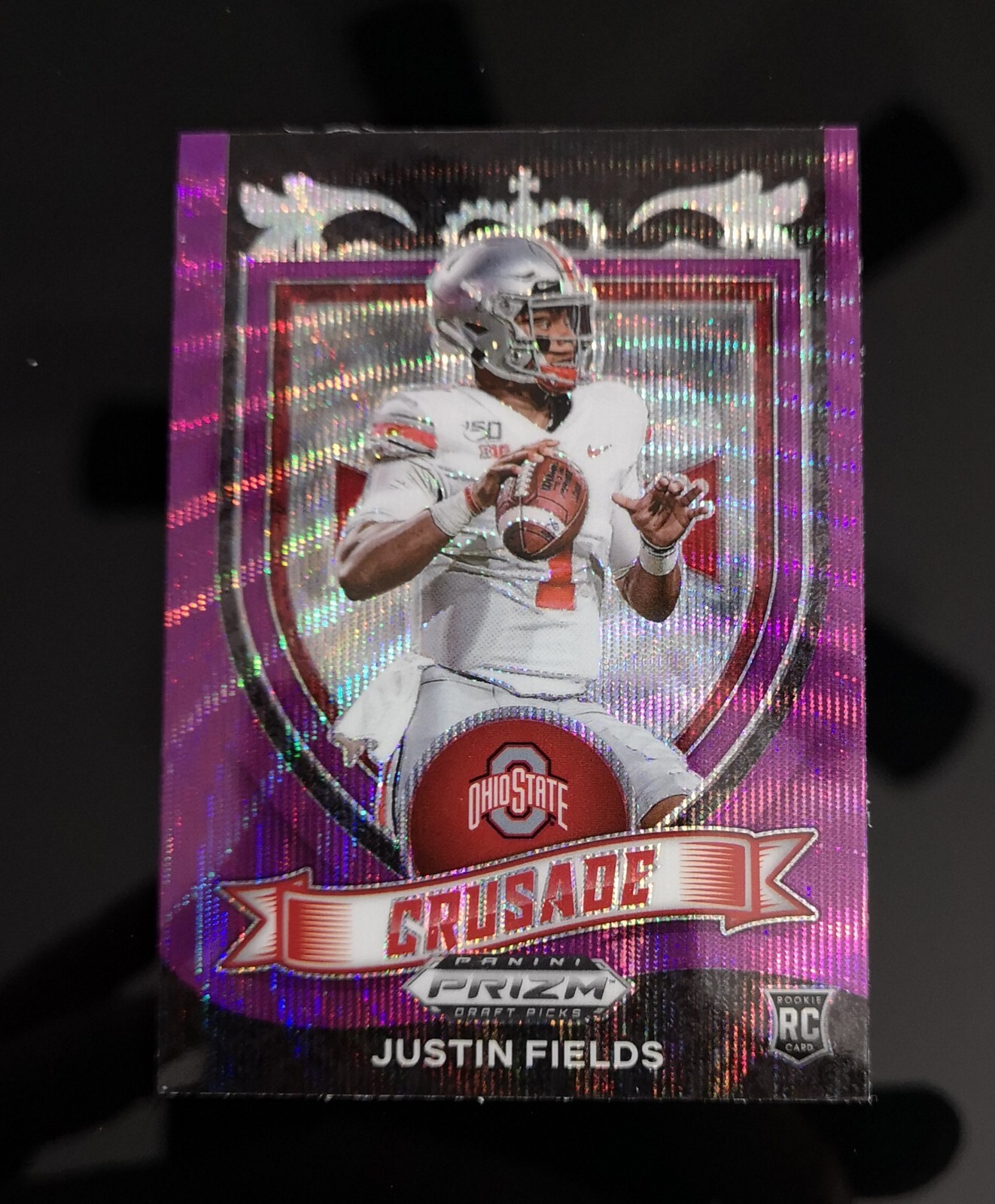 JUSTIN FIELDS RC 💥 SP 2021 Panini Prizm DP Crusade Purple Wave Rookie #163