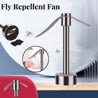 Stainless Steel Fly Repellent Fan Silent Table Pest Fan Food Fan  Home&Outdoor