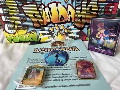 Lorcana Disney organized league play Ursulas Return pin Alice deck box kida mim