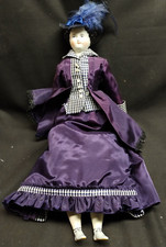 Vintage Porcelain Head 16 inch Doll w/Bisque Arms Legs::Cloth Body