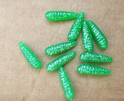25ct GREEN SILVER FLAKE 1'' BEETLE BUGS Bream Buster Baits Maggots Beetles Trout