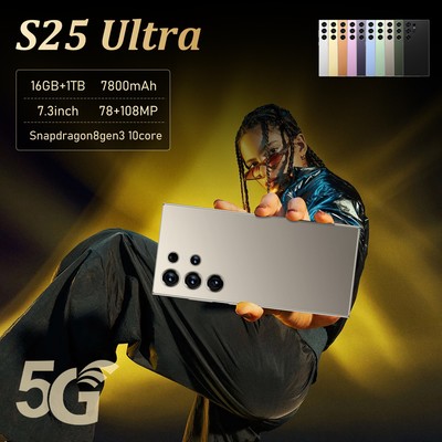S25 Ultra Android 16GB+1TB 7.3'' 5G Smartphone Unlocked Mobile Phones 16GB+1TB 
