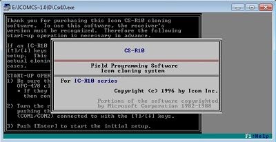 Icom CS-T81 v1.0 CSWHH4 Program Software for IC-T81A