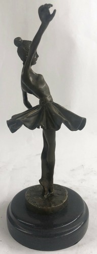 Hot Cast Prima Ballerina Bronze Sculpture Art Deco Marble Base Figurine Gift - 第 6/9 張圖片