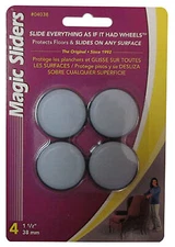 Surface Protectors, Furniture Sliding Discs, Adhesive, 1-1/2-In., 4-Pk.