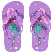 Mermaid Girls Rubber Flip Flops Shoes Beach Sandals 11/12, 13/1, 2/3 NWT