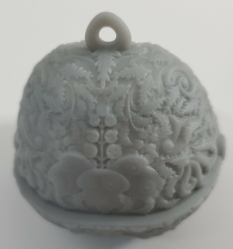 Baby Yoda in Basket Christmas Ornament Unpainted by HEX3D - Picture 2 of 4