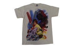 Star Wars Mens Luke Skywalker Darth Vader White Shirt NWT S, M