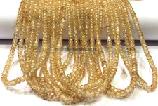 AAAA Champagne Zircon Faceted Rondelle Champion Zircon 4.MM Rondelle Beads.