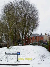 Photo 6x4 Manor Road grassy area in Penn, Wolverhampton Sedgley Looking e c2021