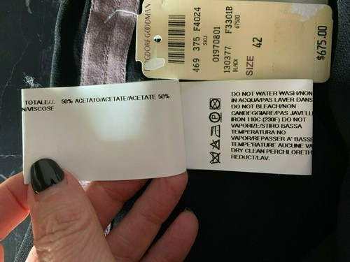 RICK OWENS NWT Was $652 Black Asymmetrical Wrap Skirt Knee Lth 42/10 Aust/6-8 US - Picture 7 of 11