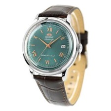 Orient Bambino RN-AC0023E Classic Series Analog Men's Watch Green Brown Silver