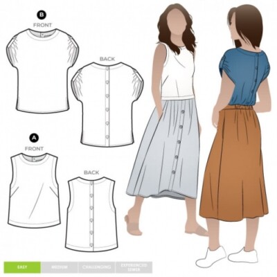 Style Arc Schnittmuster Bonnie Tops Damen Größen 4-16