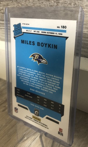 Donruss Optic Rated Rookies Bronze Prizm Miles Boykin Rookie #180 2019 - Imagen 6 de 6