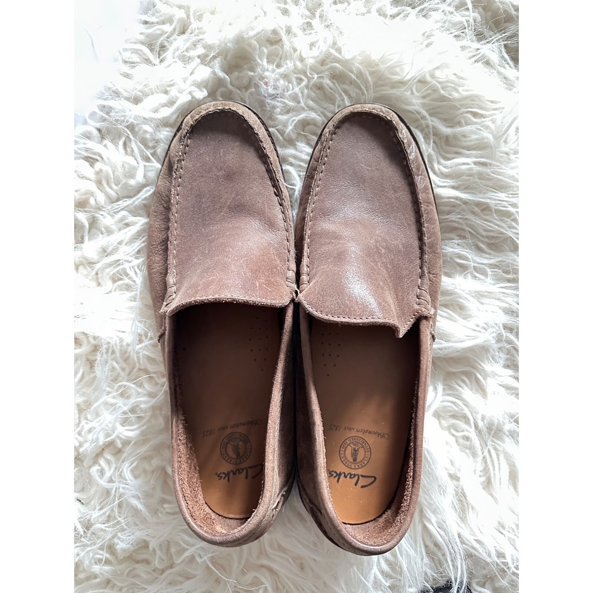 Clarks Shoes Mens 12 M Loafer Leather Men 61767 Slip on  display picture 2