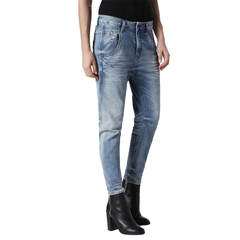 DIESEL FAYZA-NE 0855C Womens Jeans Cropped Leg Faded Light Blue  
