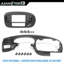 Fit For 1997-03 Ford F150 Expedition Dash Pad Dashboard & Dash Radio Bezel Gray