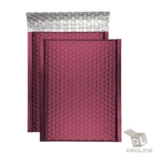 1-200 #2 8.5x12 Matte Metallic Bordeaux Color Poly Bubble Padded Mailers