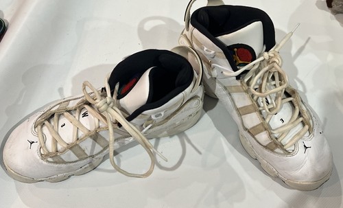 Nike Air Jordan 6 Anelli Confetti Vernice Splatter Sneakers 322992-100 Bambini Taglia 2 anni - Foto 2 di 5