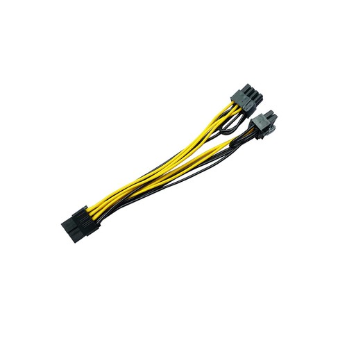 5-Pack PCI-E 6 Pin to 2x 8pin (6+2) PCI Express GPU power Adapter Cable Splitter - Picture 12 of 12