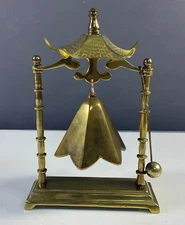 Mid Century Brass Pagoda Dinner Bell