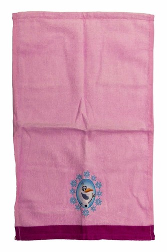 Disney Frozen Olaf Cotton Finger Towel Pink Embroidered 11X18 Inches - Picture 2 of 2