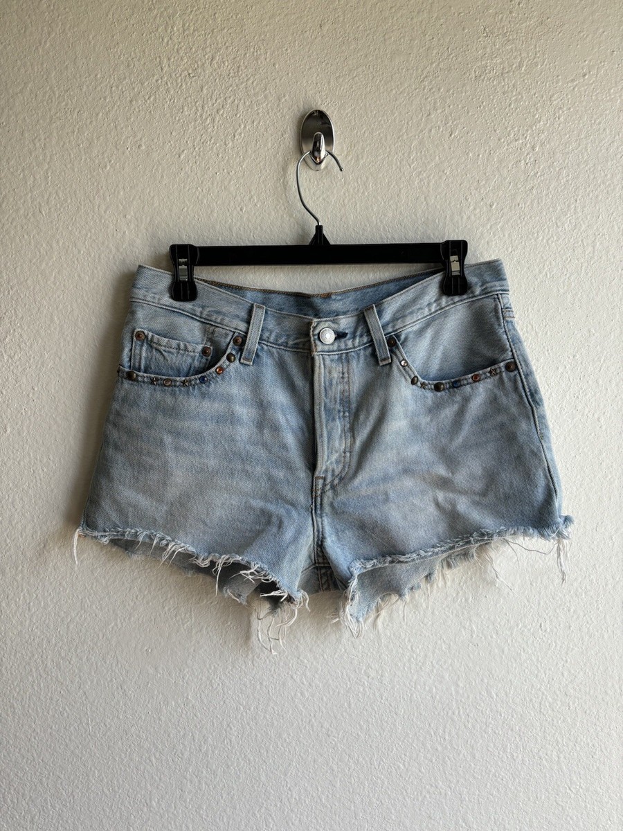 Levi's 501 Embellished Jewel Studded Button Fly Denim Jean