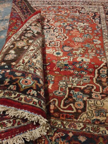 Vintage Handgeknüpfter Perser Orientteppich Alter BIDJAR 111×138cm Tappeto Rug - Bild 10 von 24