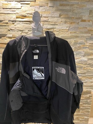 North Face Mens Black/Gray Vintage Steep Tech Jacket Size XL