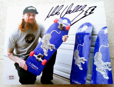 MIKE VALLELY Skateboarding SIGNED 8x10 Photo PSA/DNA BLACK FLAG | eBay
